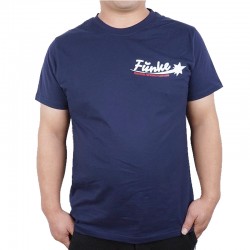 T-Shirt mit Funke Logo 100% Baumwolle Marine